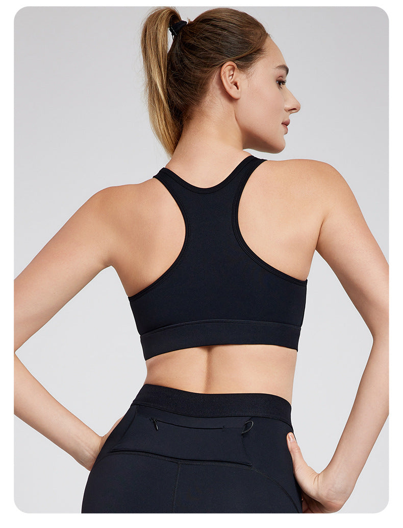 Sports Vest Women Fitness Fixed Cup Casual H Shaped Beauty Back Cool Inner Bra Short Sleeveless Yoga Bra