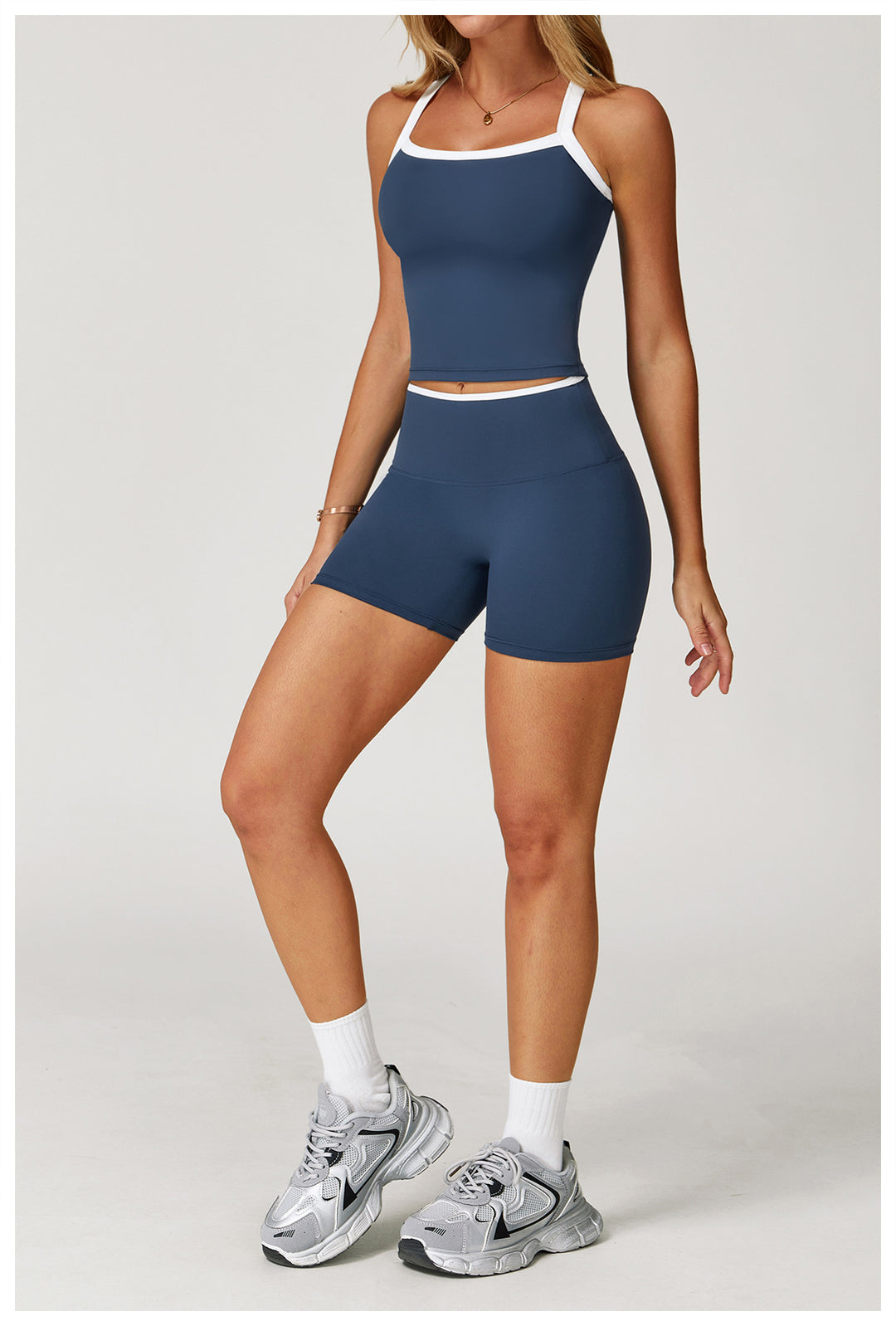 Sollinarry Nude Feel Yoga Shorts Tight High Waist Quick Drying Shorts Sports Running Workout Shorts