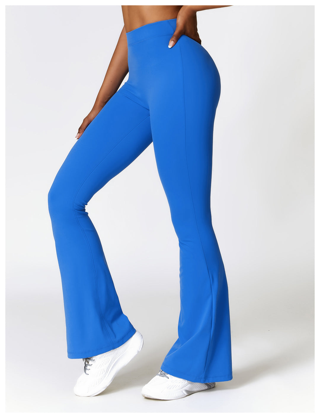 Sollinarry Peach Hip Raise Yoga BellBottom Pants Fitness Sports Wide Legs Bootcut Trousers High Waist Quick Drying Yoga Pants Women