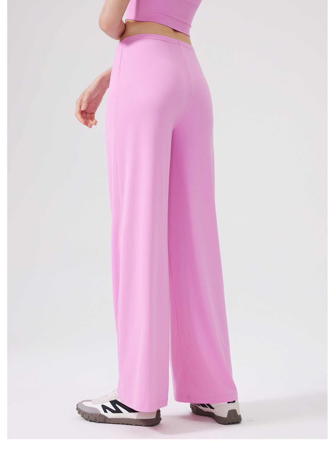 Cool Feeling Wide Leg Sports Trousers Antibacterial Loose Slimming Draping Effect Sports Pants Outdoor Running Yoga Pants Straight Leg Pants