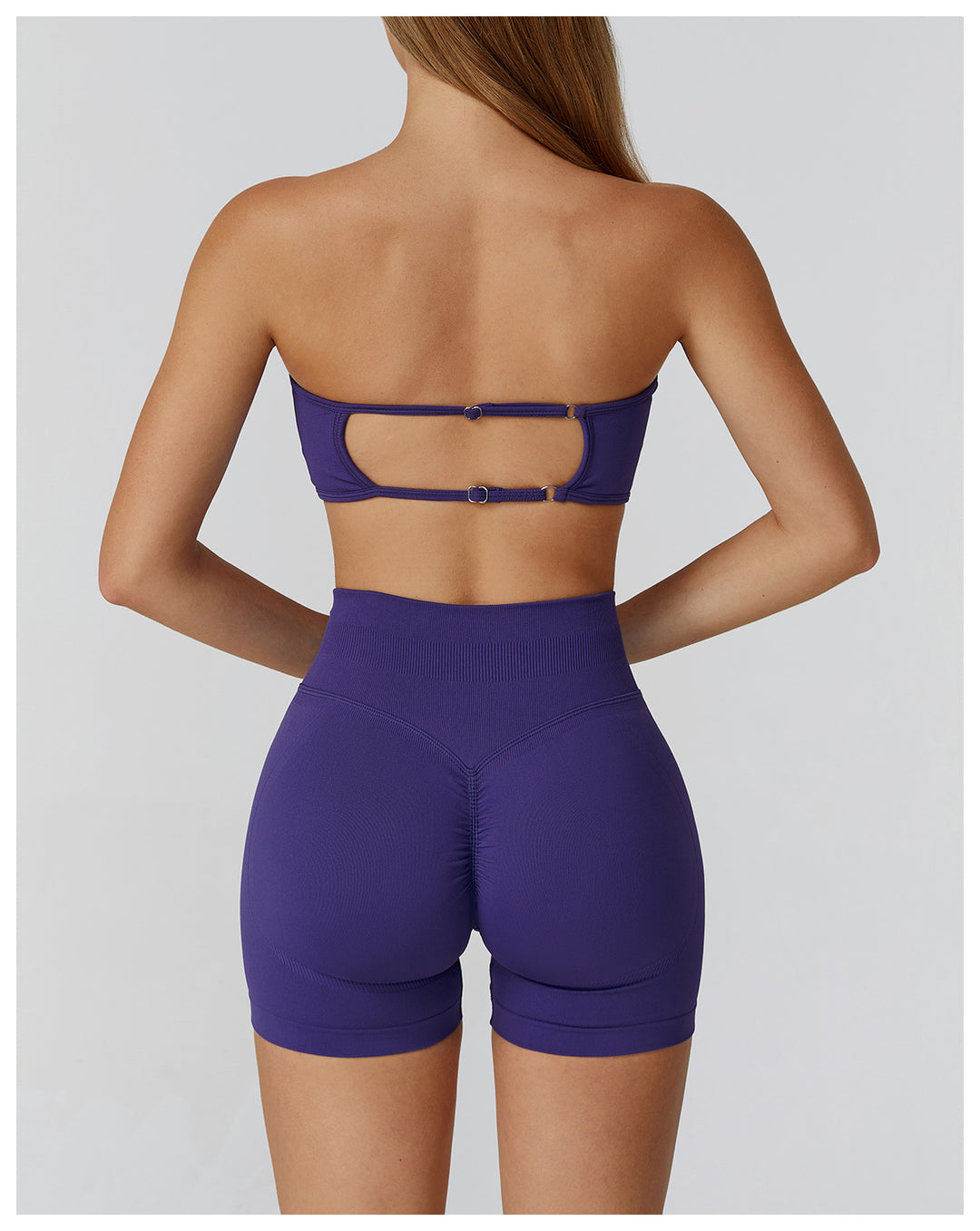 Sollinarry Seamless Sports Underwear Tube Top Yoga Bra Hollow Out Cutout out Beauty Back Running Sports Bra Women