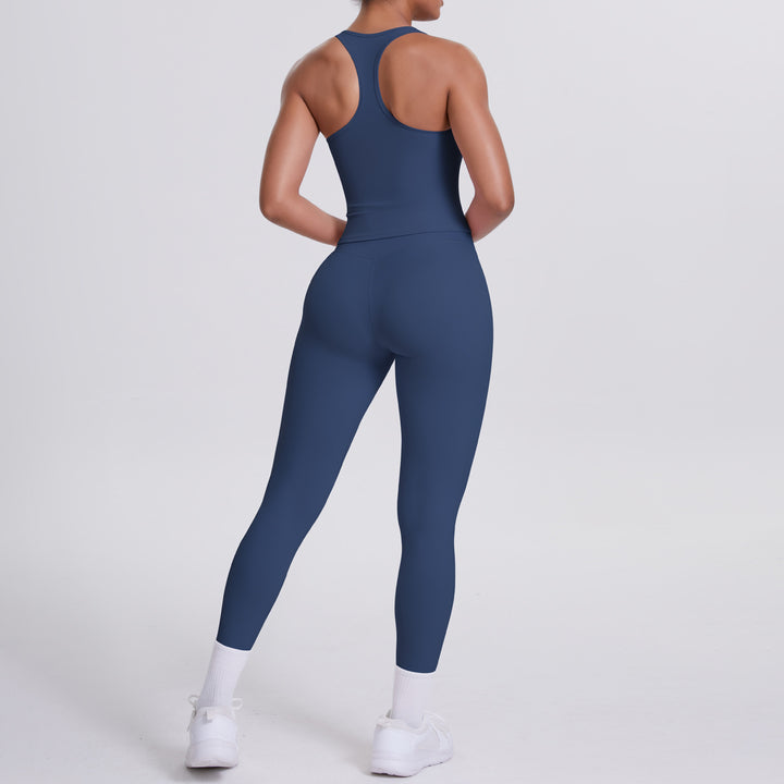 Brushed H Shaped Beauty Back Sports Vest Pants Tight Quick Dry Casual Running Fitness Yoga Wear Women