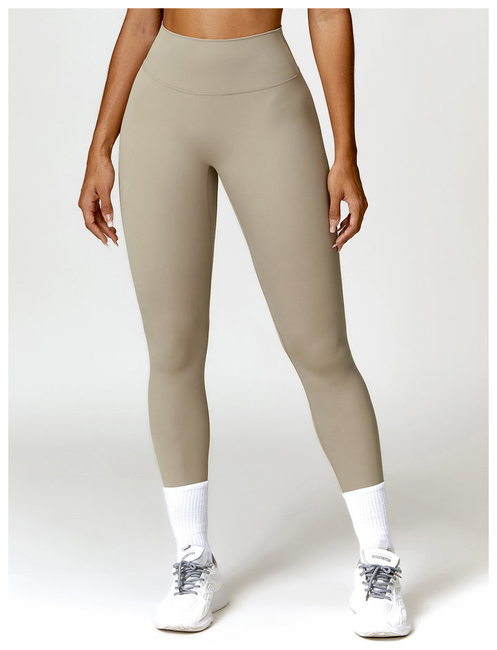 Yoga Pants Brushed Belly Contracting Hip Raise High Waist Fitness Pants Outer Wear Running Exercise Pants