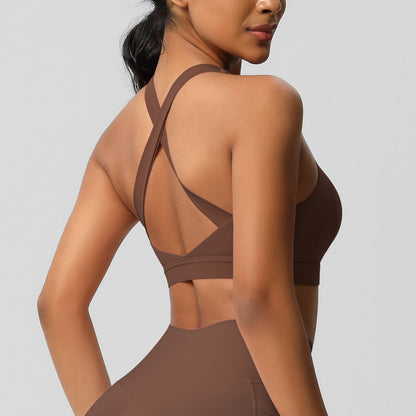 Cloud Sense Tight Yoga Vest Sports Underwear Shockproof High Strength Bra Pilates Running Outdoors Workout Clothes for Women