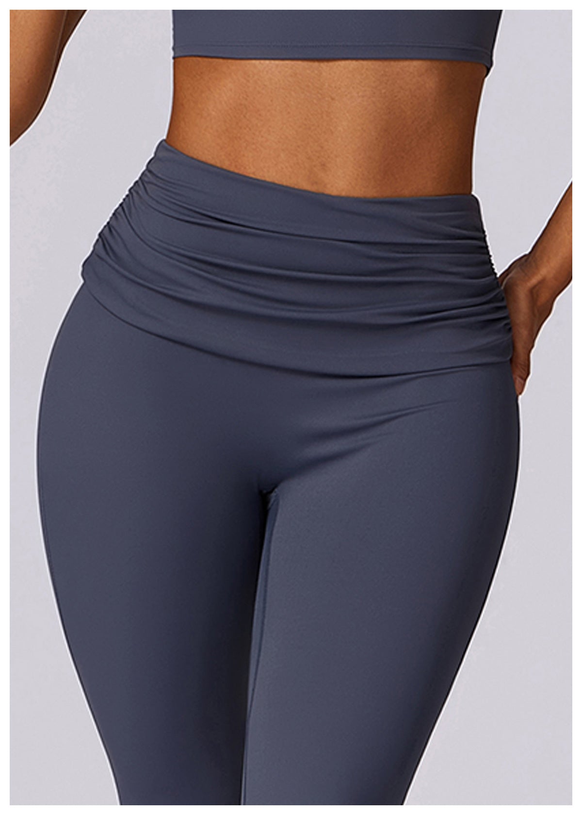 Sollinarry Dry Hip Raise Yoga Pants Nude Feel Casual Wide Leg Sports High Waist Tight Bell Bottom Pants Women