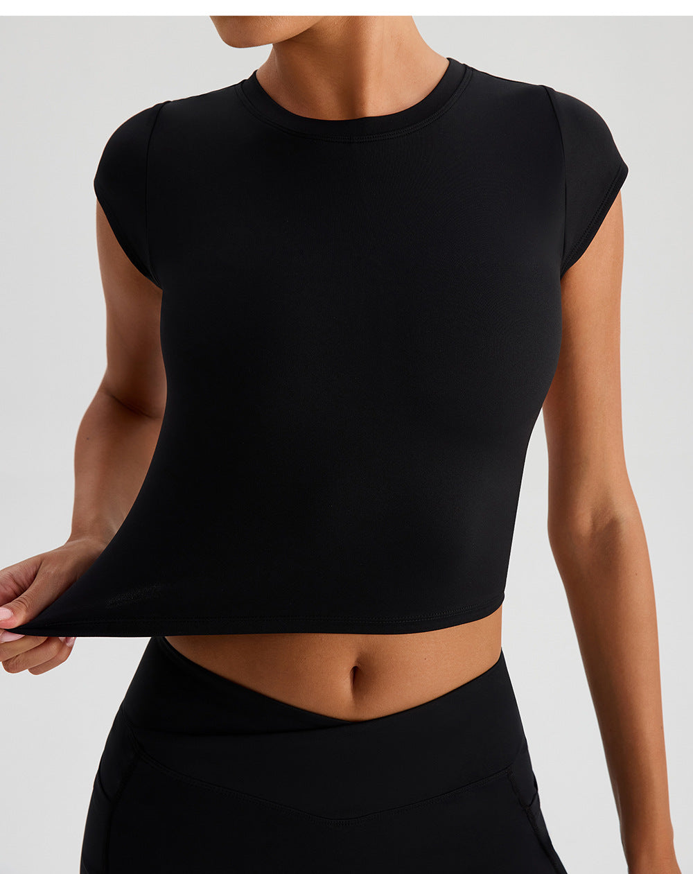 Nude Feel Sports T shirt Removable Fixed Chest Pad Yoga Short Sleeve Sexy Backless Skinny Fitness Vest