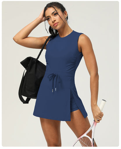 Summer Cool Feeling Sports Dress Casual Fitness Backless Dance Dress Yoga Tennis