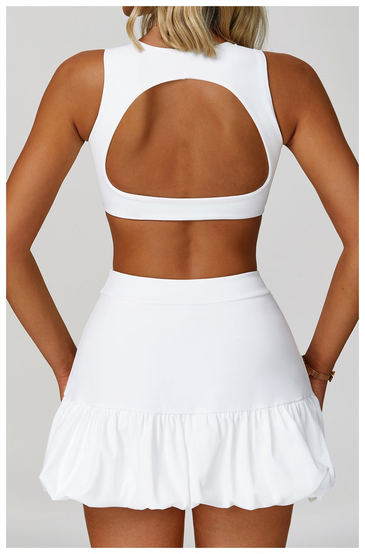 Sollinarry Nude Feel Yoga Bra Women Fitness Running Double Shoulder Strap Underwear Hollow Out Cutout out Beauty Back Exercise Underwear