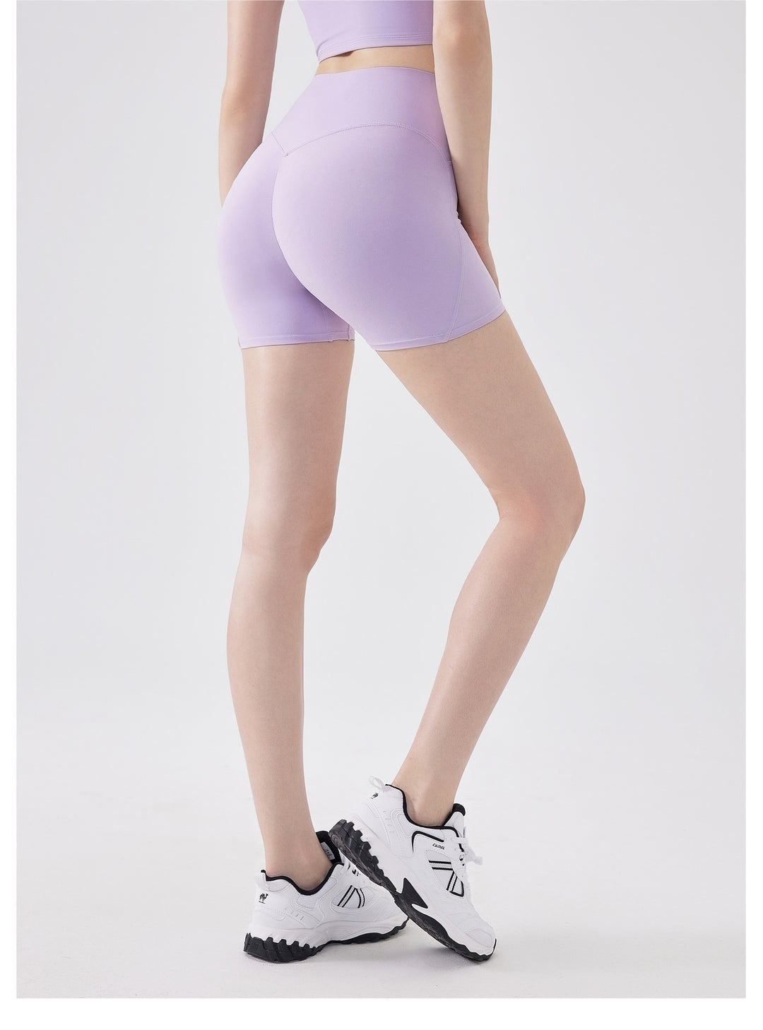 Nude Feel Three Points High Elastic Tight Bum Lift Shorts Women Yoga Workout Clothes Belly Contracting Exercise Running Training Pants