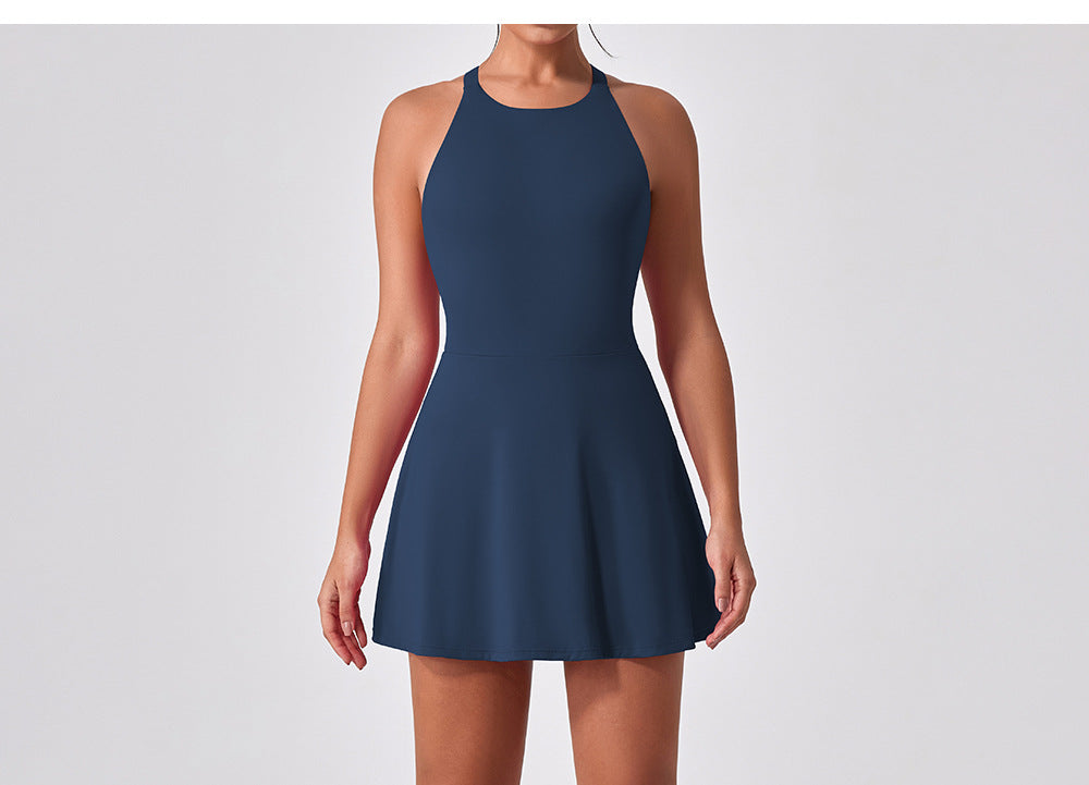 Sports Dress Slimming Anti Emptied Quick Drying Feather Tennis Beauty Back Fitness Yoga Dress