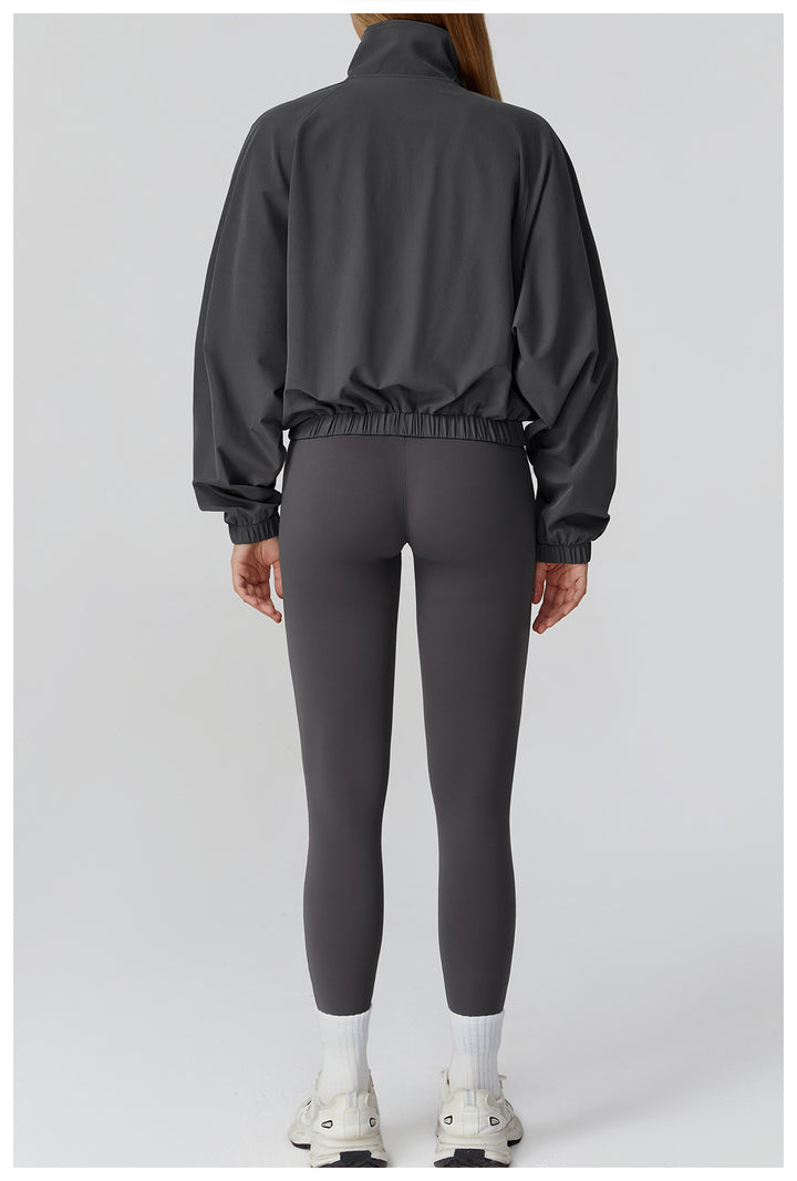 Sports Jacket Women Zipper Windproof Outdoor Running Workout Long Sleeve Yoga Clothes Coat