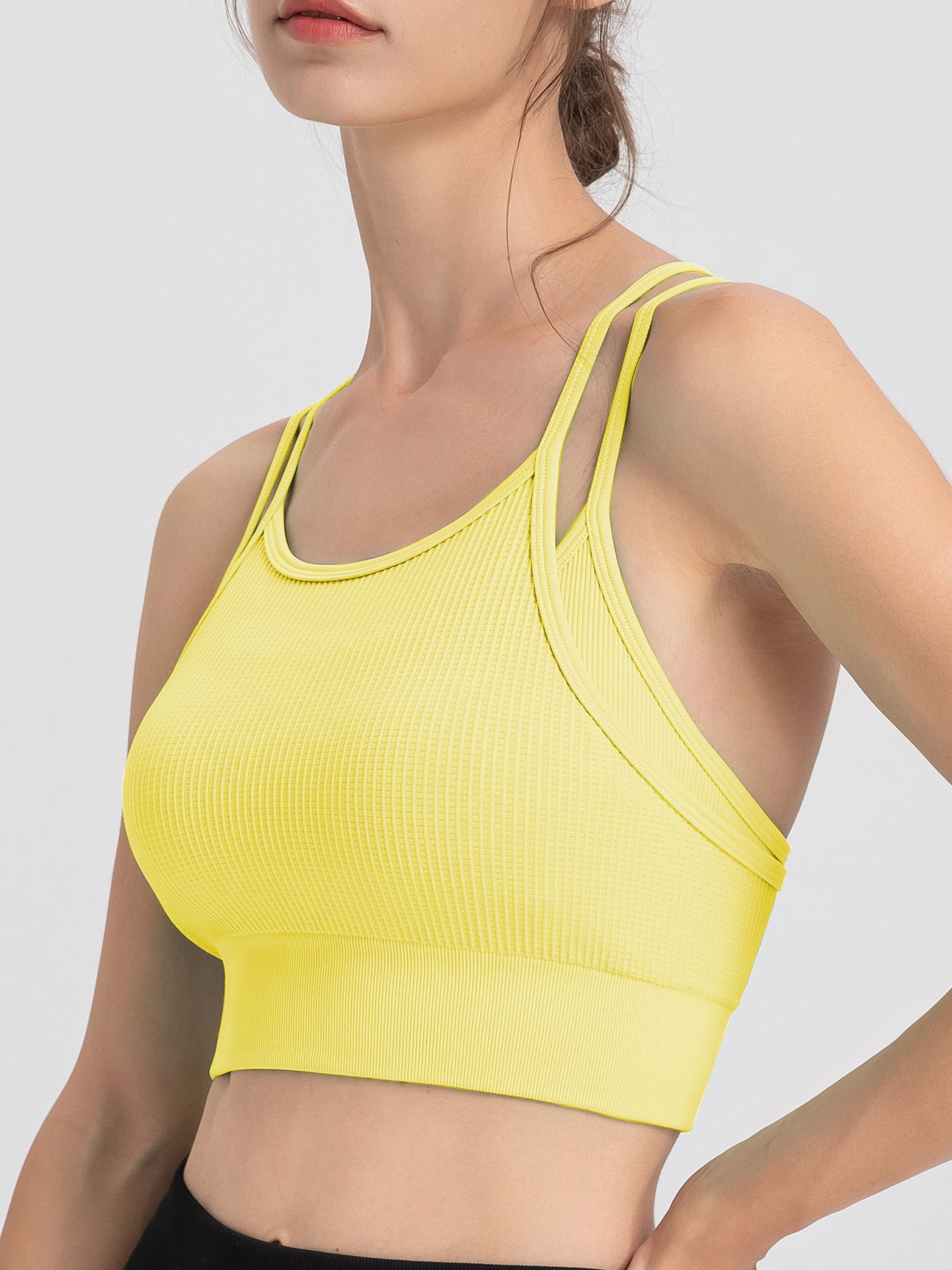 Two Piece Sports Underwear Yoga Workout Clothes Bra Vest