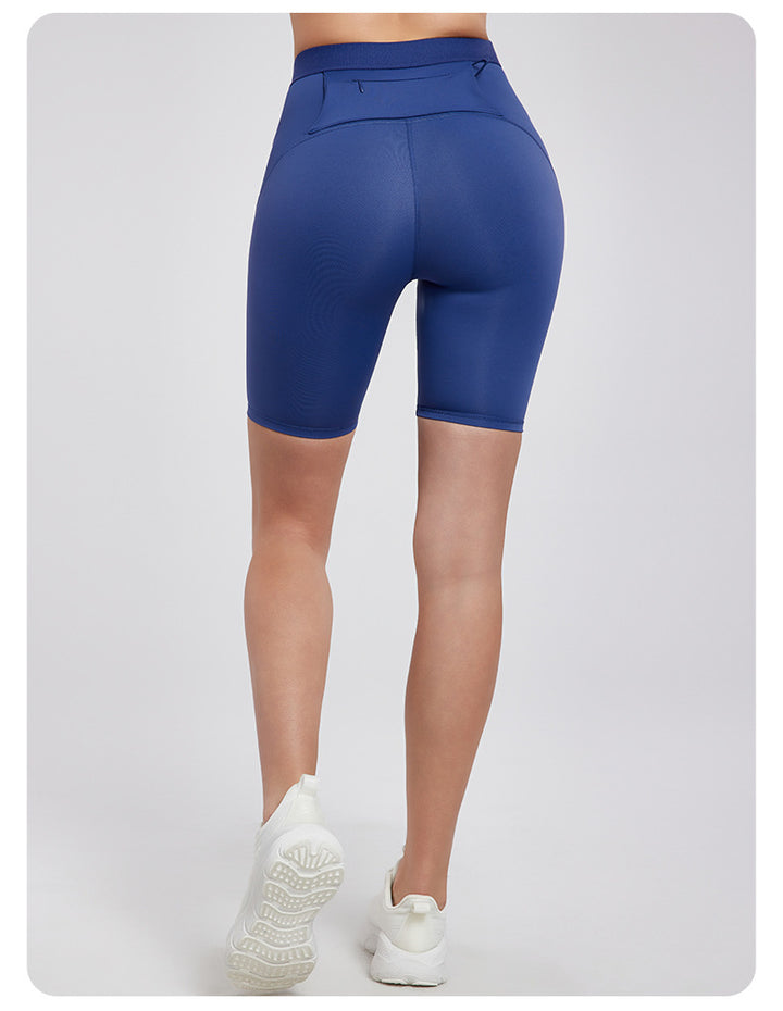 Spring Summer Back Waist Pocket Sports Shorts 7A Antibacterial Crotch Side Waist External Waist Bag Yoga Pants Hip Lifting