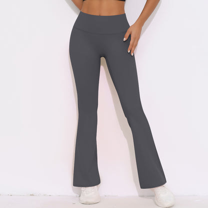 Internet Celebrity Breathable Brushed High Waist Stretch Hip Lift Casual Pocket Wide Leg Cropped Pants Running Fitness Yoga Leggings