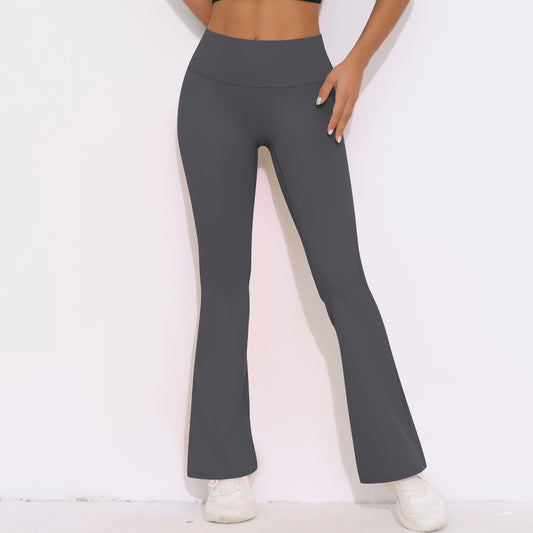 Internet Celebrity Breathable Brushed High Waist Stretch Hip Lift Casual Pocket Wide Leg Cropped Pants Running Fitness Yoga Leggings
