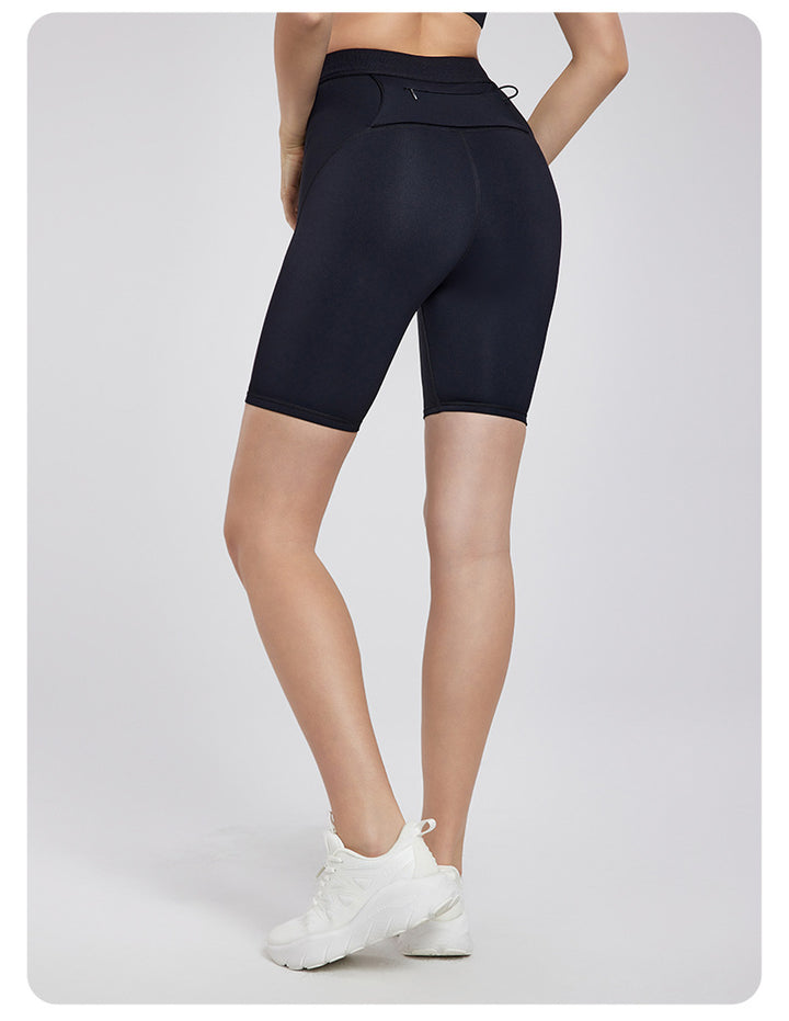 Spring Summer Back Waist Pocket Sports Shorts 7A Antibacterial Crotch Side Waist External Waist Bag Yoga Pants Hip Lifting