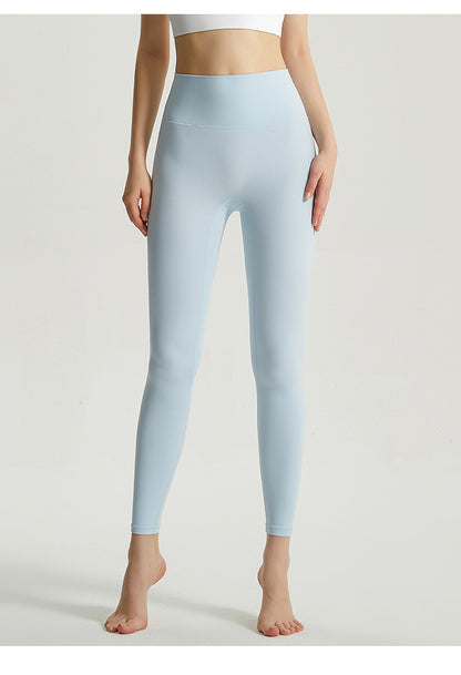 Double Sided Brushed Yoga Pants Women Outer Cloud Feeling No Embarrassment Line Yoga Pants Women High Waist Hip Lift Cropped Pants Autumn