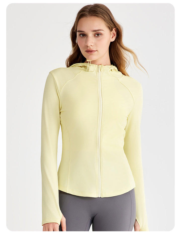 Raw Yarn Ice Feeling Hooded Sun Proof Top Women Slim Fit Slimming UV Protection UPF50 Outdoor Riding Sun-Protective Clothing