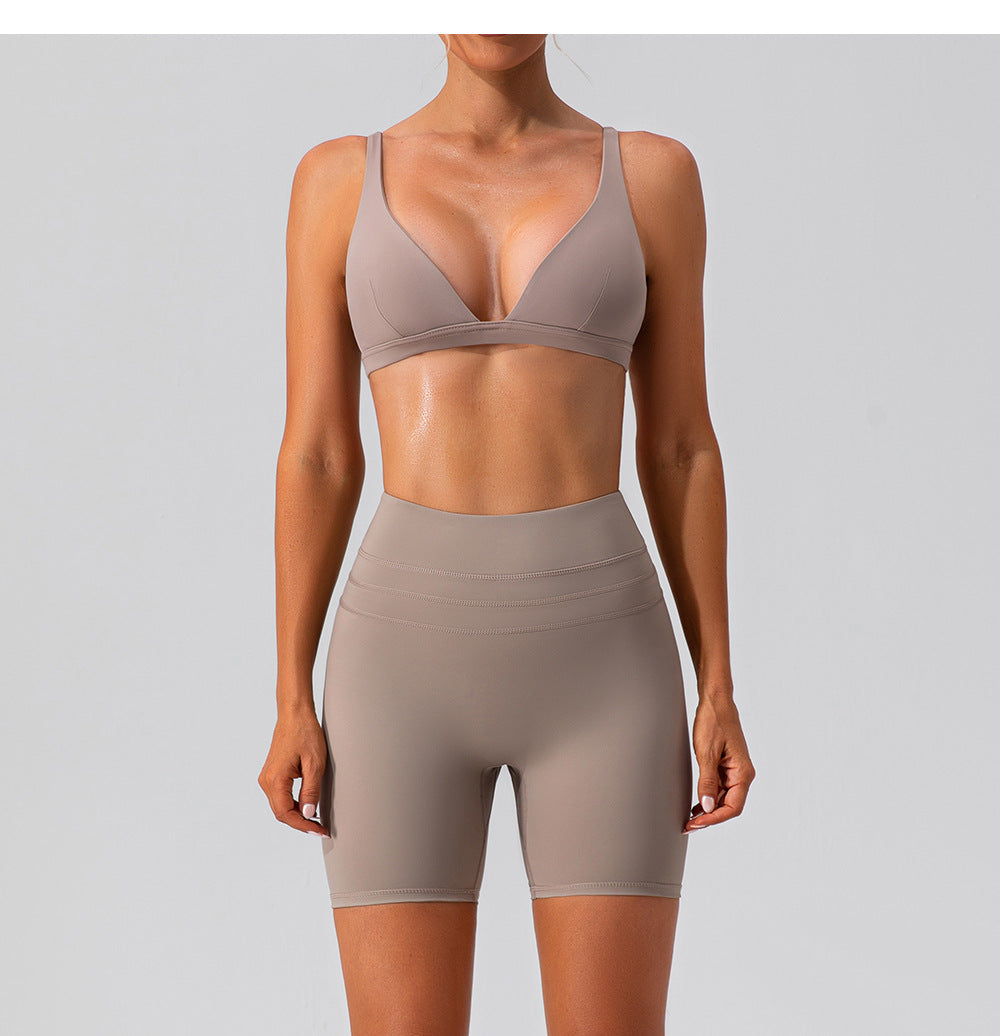 Autumn Quick-Drying Skinny Yoga Clothes Suit Running Casual Nude Feel Sports Training Fitness Suit Women