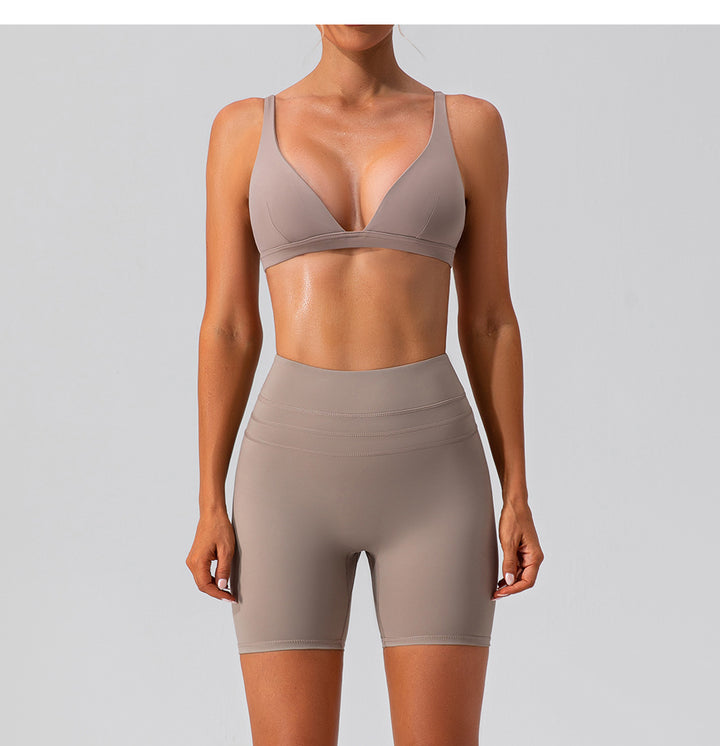 Autumn Quick-Drying Skinny Yoga Clothes Suit Running Casual Nude Feel Sports Training Fitness Suit Women