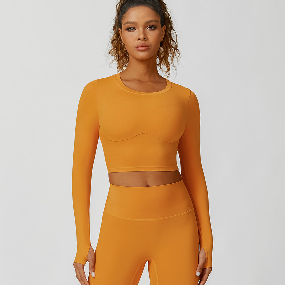Yellow round Neck Long Sleeve