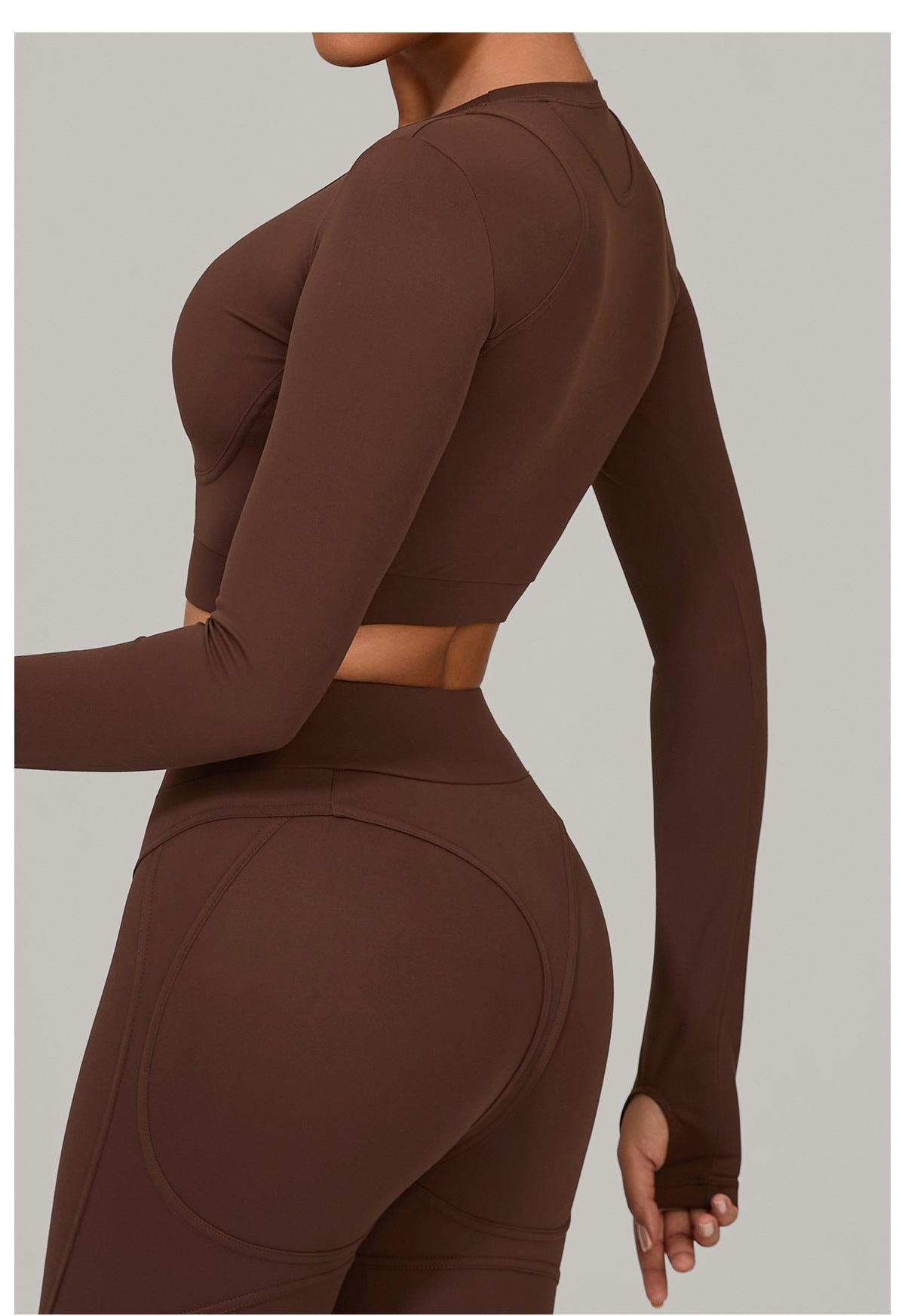 Autumn Sand Brushed Long Sleeve Yoga Clothes High Strength Workout Clothes Pilates Running Sport Long Sleeve Top