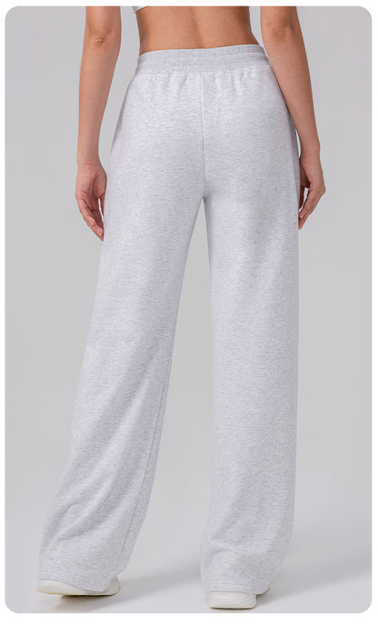 Autumn Winter Track Pants Women High Waist Drawstring Wide Leg Pants Loose Casual Yoga Workout Running Pants
