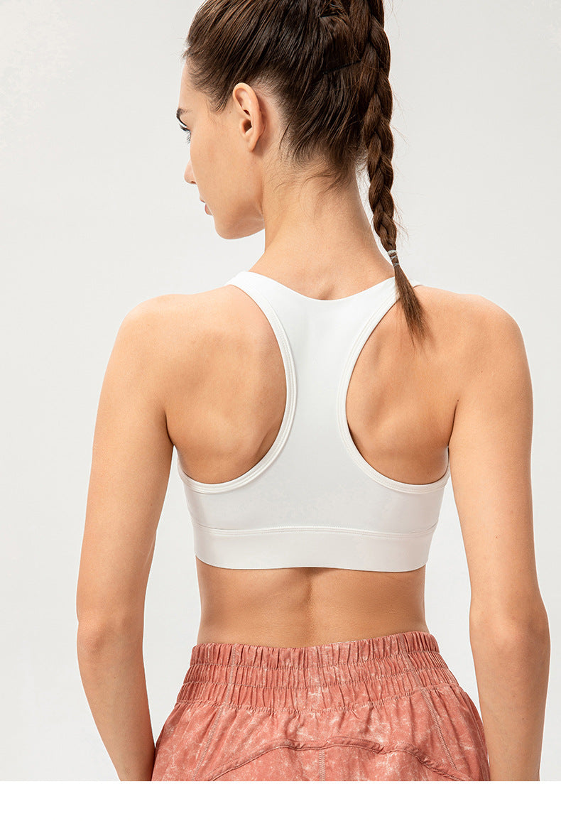 Front Zipper Sports Underwear Naked Women Sense Yoga Training Vest Shockproof Push up Running Workout Bra