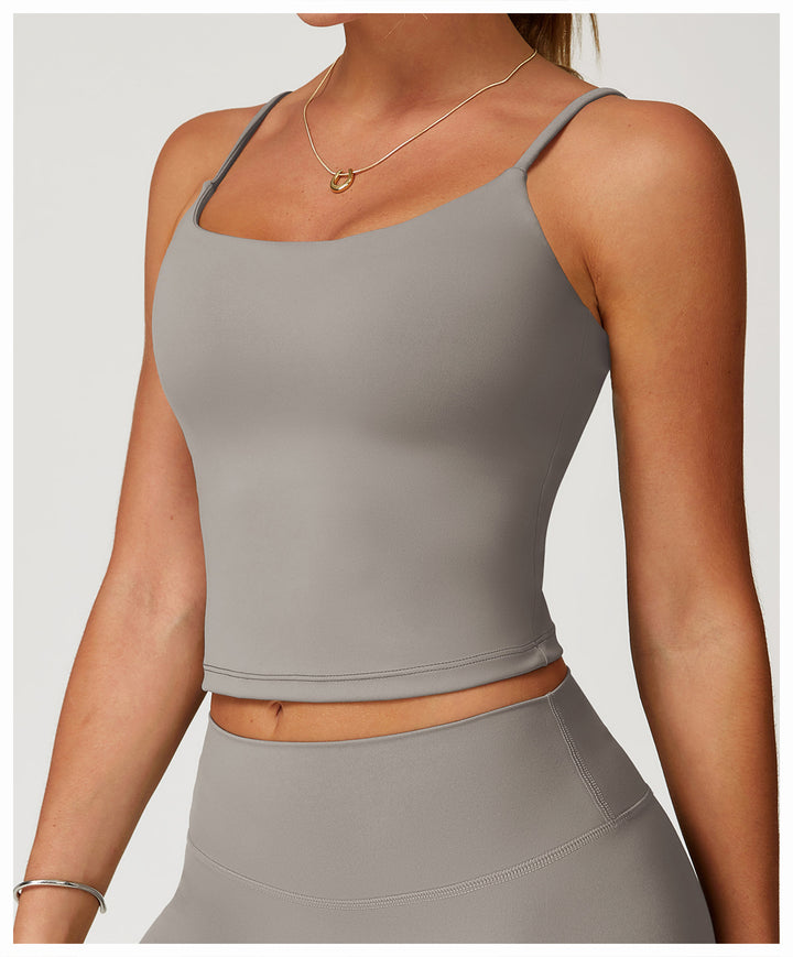 Yoga Vest Double Shoulder Strap Sports Vest Running Fitness Top Women