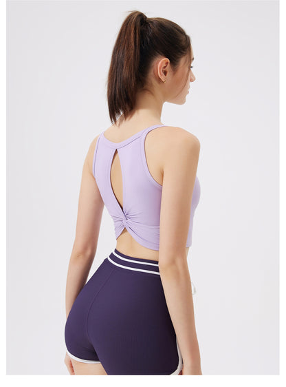 Cloud Sense Knot Beauty Back Yoga Underwear Women Shockproof Yoga Clothing Top Outer Wear Running Bra Workout Yoga Vest