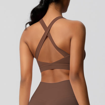 Cloud Sense Tight Yoga Vest Sports Underwear Shockproof High Strength Bra Pilates Running Outdoors Workout Clothes for Women