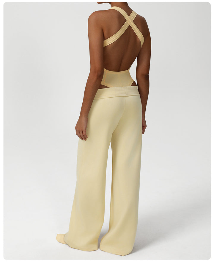 Loose Casual Straight Leg Wide Leg Pants Yoga Clothes Dance Training Sports Trousers Mop Pocket Sweatpants