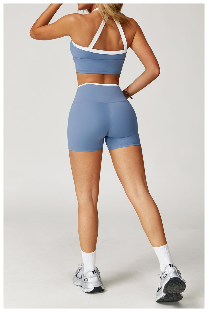 Sollinarry Nude Feel Yoga Shorts Tight High Waist Quick Drying Shorts Sports Running Workout Shorts