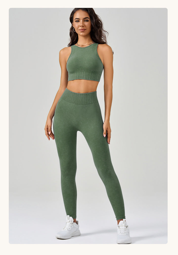 High Strength Sports Underwear Vest High Waist Hip Lift Running Trousers Fitness Yoga Wear Sports Suit
