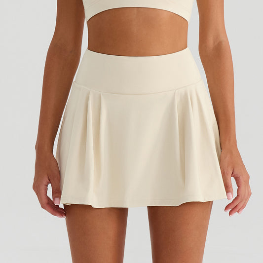 Spring Summer Quick Drying Badminton Half Length Tennis Culottes Anti Exposure Bottoming Outdoor Running High Waist Yoga Shorts