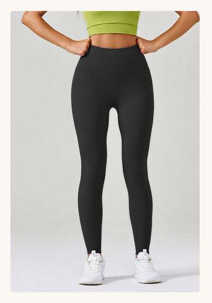 Brushed Yoga Pants Women Cloud Feeling No Embarrassment Line Pocket Yoga Clothes High Waist Peach Hip Trousers