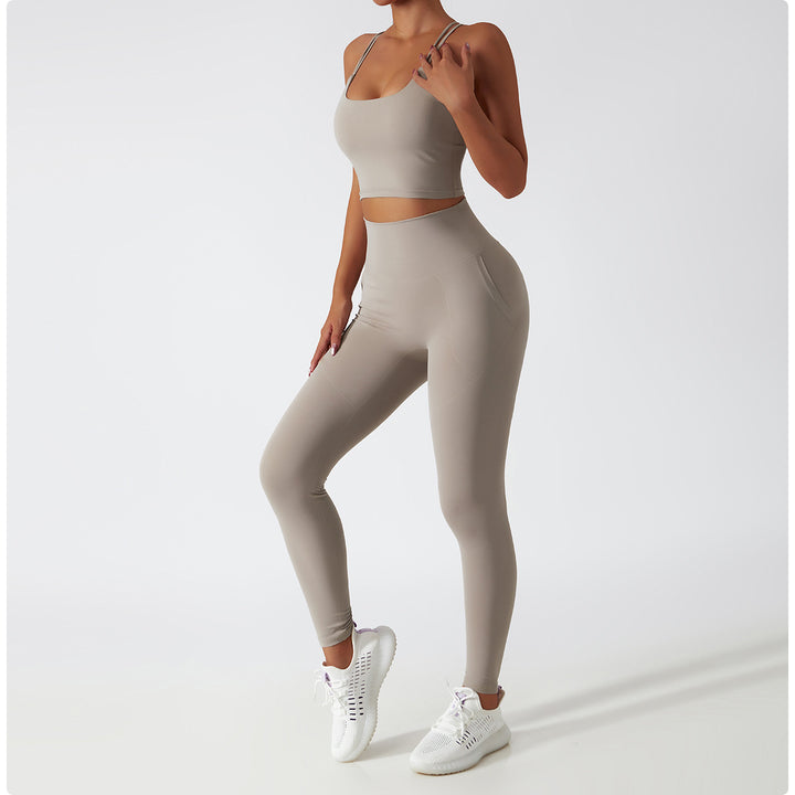 Yoga Suit Summer Breathable Training Sports Suit Women High Waist Hip Lift Running Fitness Clothes