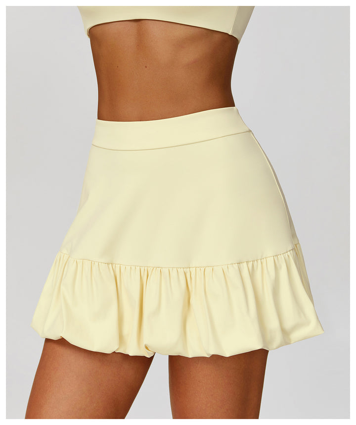 Sollinarry Faux Two Piece Skirts Quick Drying Breathable Safety Tennis Skirt Casual Fitness Running Exercise Skirt
