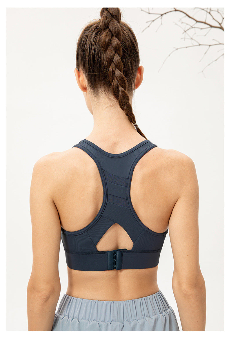 One Piece High Strength Yoga Bra Women Buckle Adjustable Sports Vest Shockproof Running Workout Underwear
