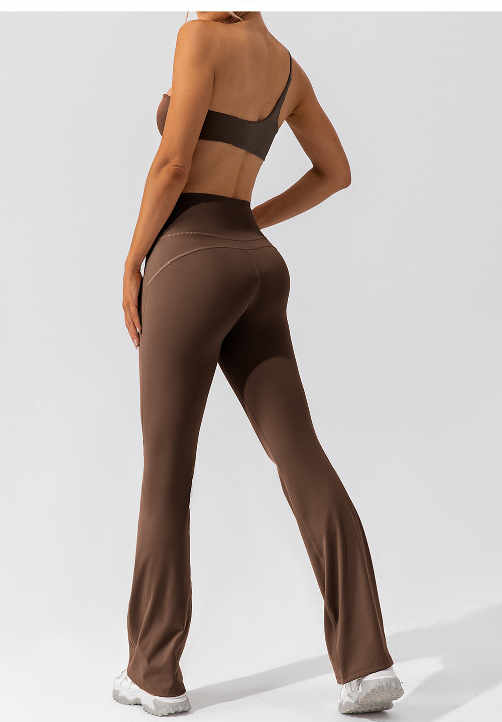 Tight Dance Wide-Leg Pants Hip Lifting High Waist Casual Flared Pants Fitness Sports Yoga Trousers