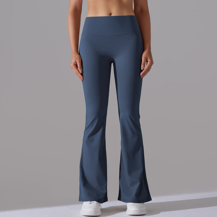 Classic Solid Color Bell Bottom Pants Yoga Pants Women Slim Fit Hip High Waist Elastic Training Wide Leg Pants Fitness Pants