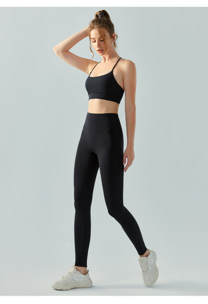 Winter Peach Hip Fitness Pants No Embarrassment Line High Waist Shaping Warm with Velvet Skinny Yoga Pants Women