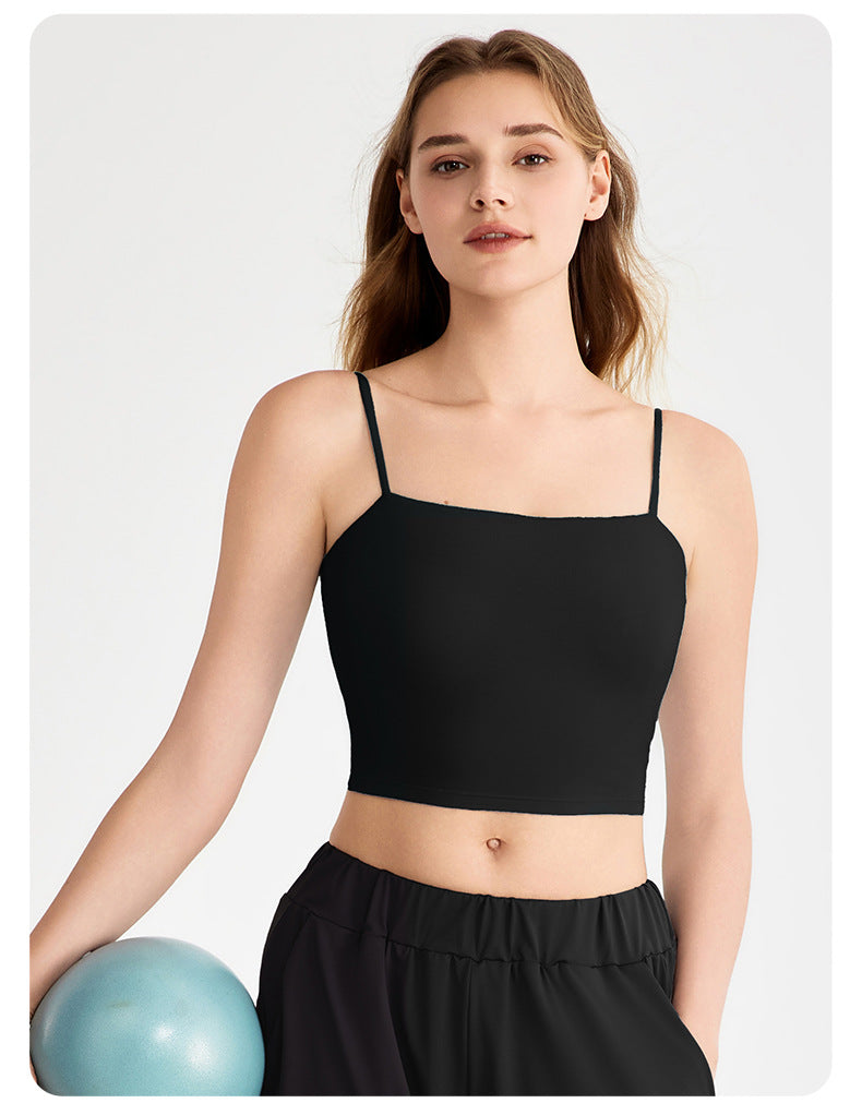 Workout Bra Breast Holding Spaghetti Strap Yoga Vest