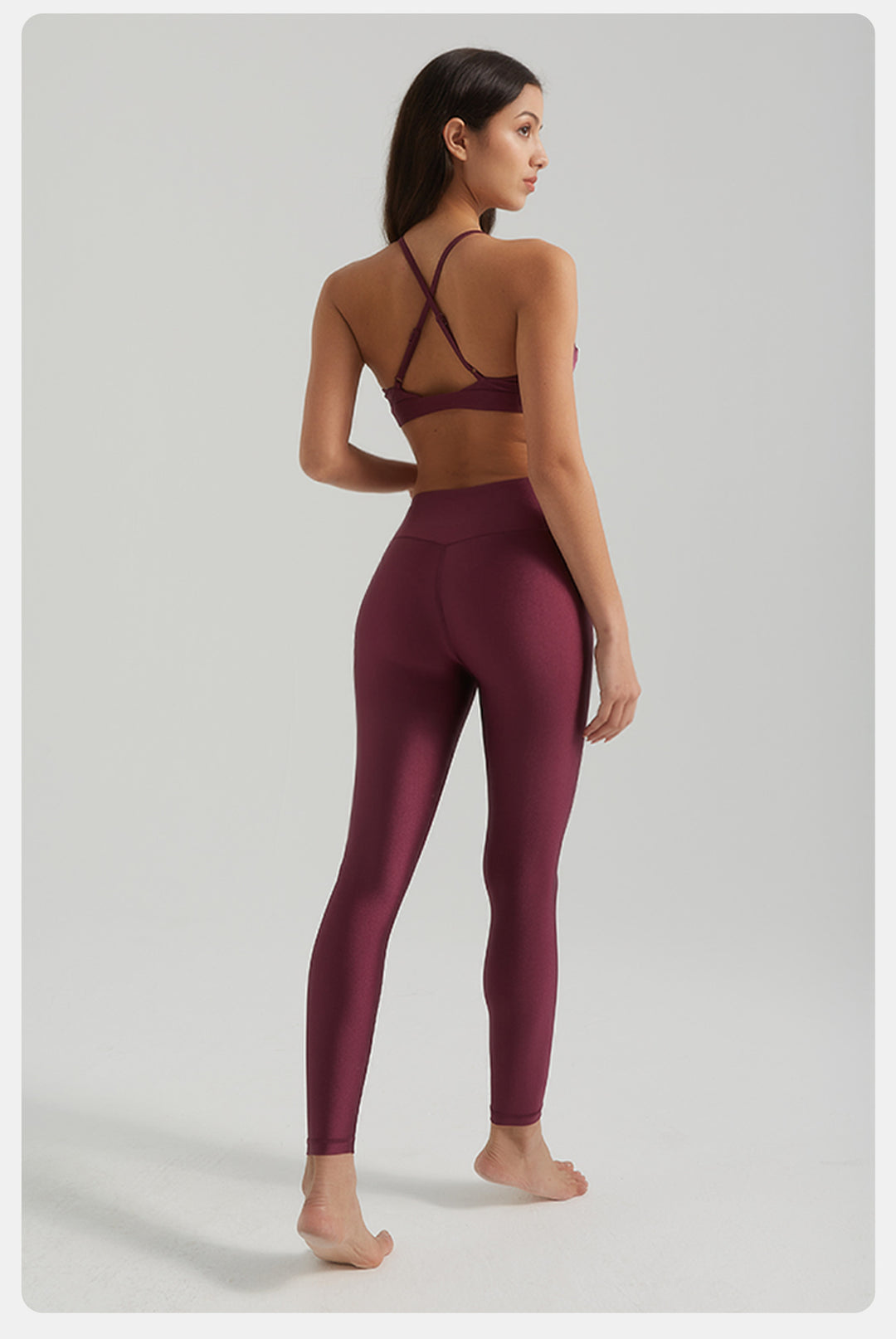 Alo Pearl Sports Sexy Triangle Bra Nude Feel High Waist Hip Lift Belly Contracting Close Fitting Yoga Fitness Two Piece Sets
