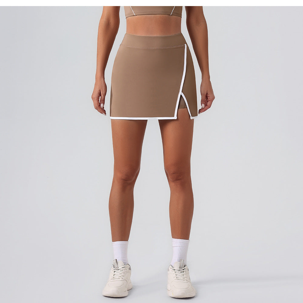 High Waist Yoga Skirts Breathable Mini Culottes Running Fitness Tennis Anti Exposure Sports Tennis Skirt