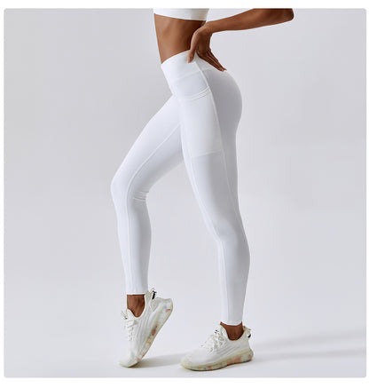 Fitness Pants Criss Cross Waist Head Skinny Running Sports Pants Women