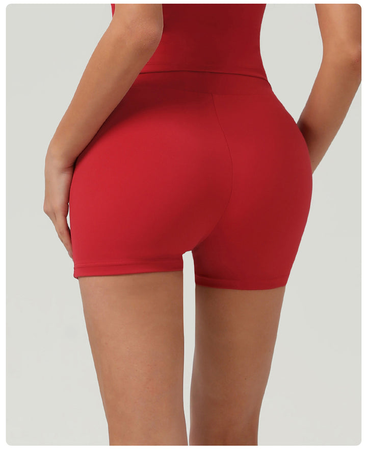 Nude Feel Hip Lifting Yoga Shorts High Waist Belly Contracting Fitness Pants Women Quick Drying Tight Sports Running Shorts