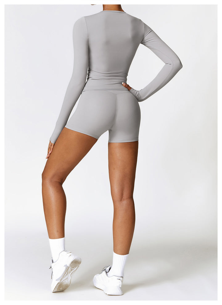 Long Sleeve Yoga Clothes High Strength Workout Clothes Pilates Running Sport Long Sleeve Top