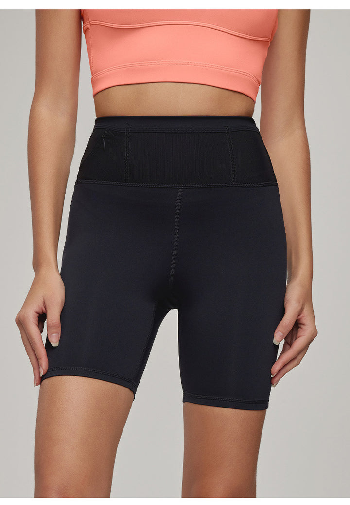 Waist Bag Sports Casual Tights Women High Waist Hip Lift Yoga Shorts Marathon Fitness Shorts