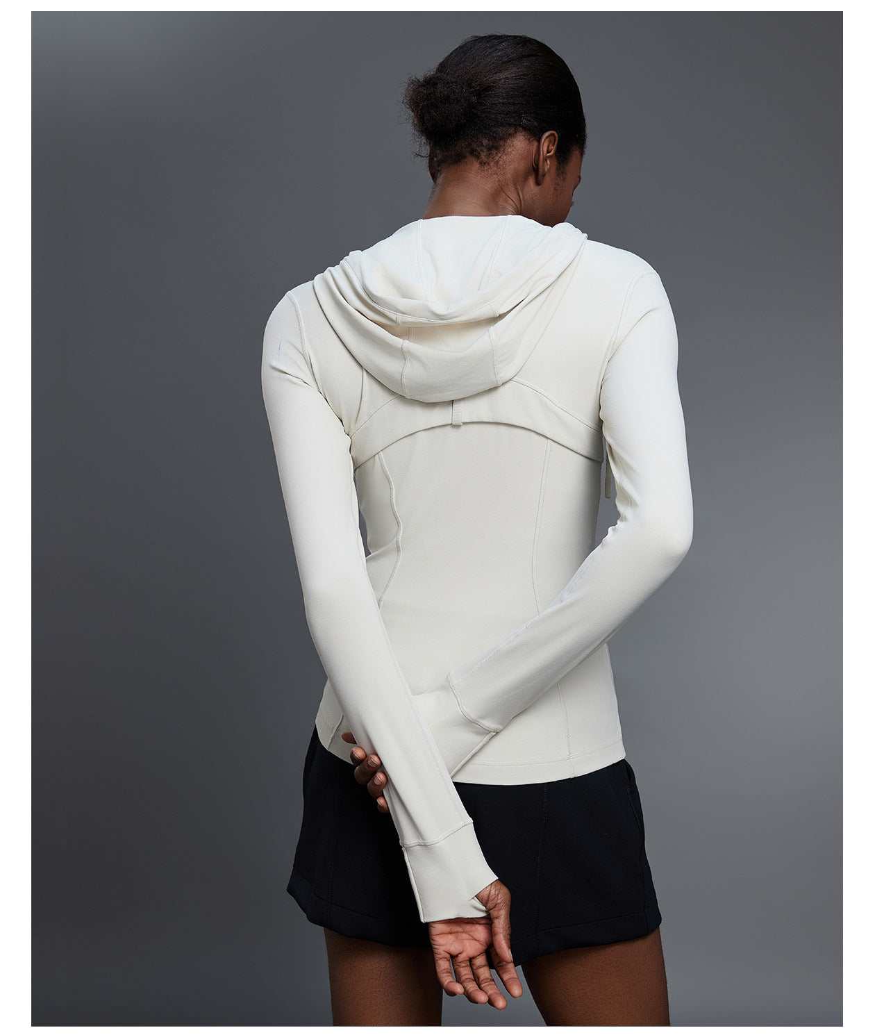 Yoga Jacket Women Slim Fit Slimming Hooded Cardigan Coat Running Sports Fitness Long Sleeved Upper Garment